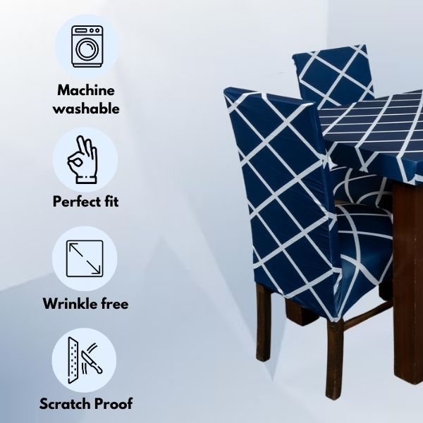 Quirky hub Exclusive Premium Chair Cover With Table Cover Combo