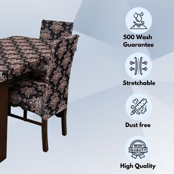 Quirky hub Exclusive Premium Chair Cover With Table Cover Combo
