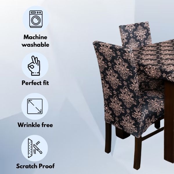 Quirky hub Exclusive Premium Chair Cover With Table Cover Combo