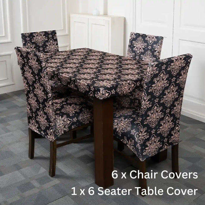 Quirky hub Exclusive Premium Chair Cover With Table Cover Combo