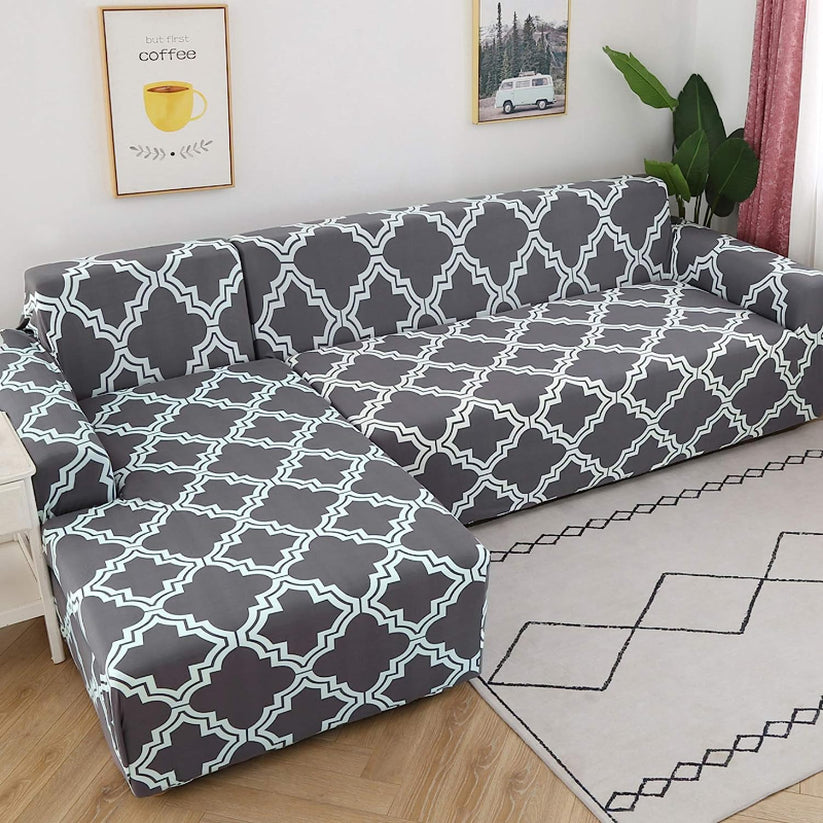 Quirky Hub L Shape Premium Quality Imported Fabric Sofa Cover