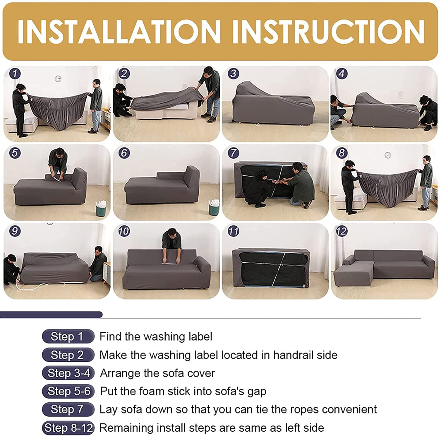 Premium Elastic and Stretchable Non-Slip Sofa Cover for All Types of Sofas - Fab Home Decor - Sofa Cover