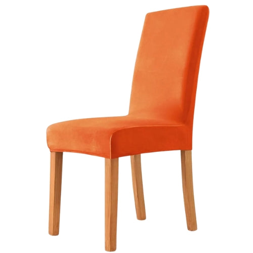 Quirky Hub Premium Wrinkle-Free Stretchable | Washable Plain Velvet Chair Covers | Light Orange (QHCC-169)