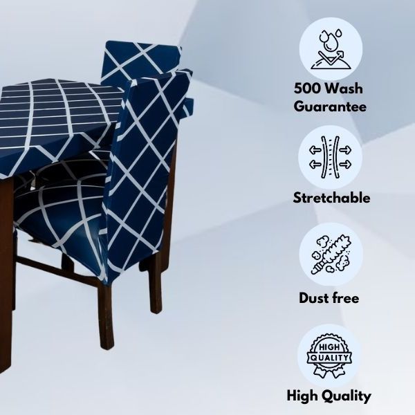 Quirky hub Exclusive Premium Chair Cover With Table Cover Combo