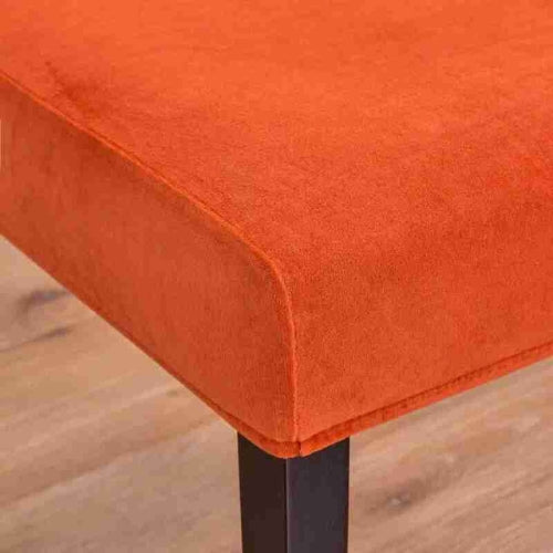 Quirky Hub Premium Wrinkle-Free Stretchable | Washable Plain Velvet Chair Covers | Light Orange (QHCC-169)