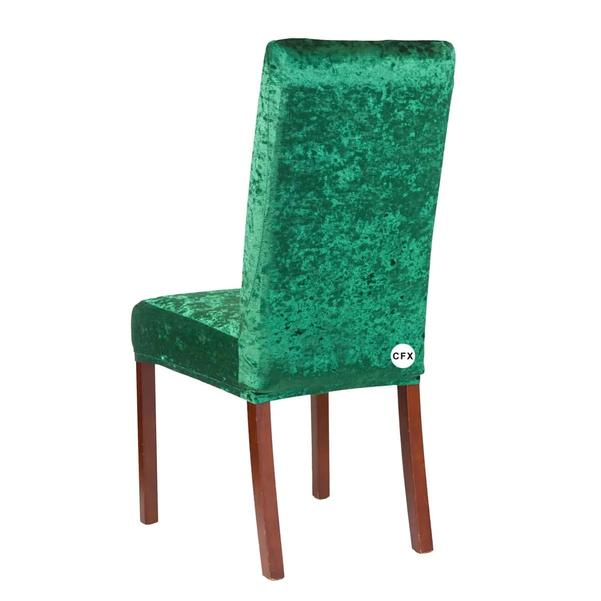 Quirky Hub Premium Wrinkle-Free Stretchable | Washable Plain|Velvet Chair Covers |Rama Green (QHCC-135)