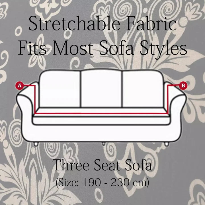 Quirky Hub Elegance: Floral brown Fitted Sofa Covers