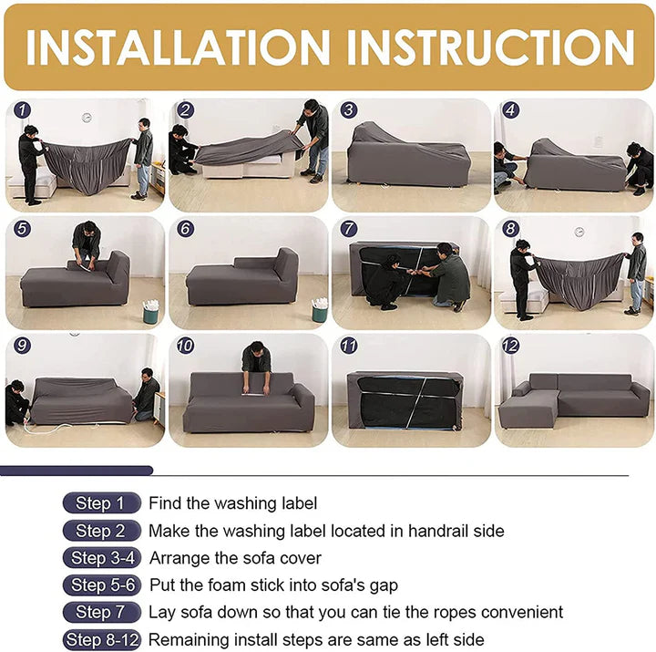 Quirky Hub Budget-Friendly L-Shape Extensible Sofa Set Cover – Multicolor Design