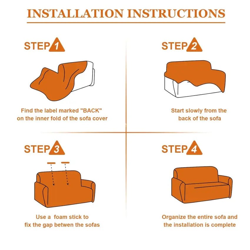 Trendily 3 Seater Elastic Universal Stretchable Sofa Cover Black Feather (Sc-017)